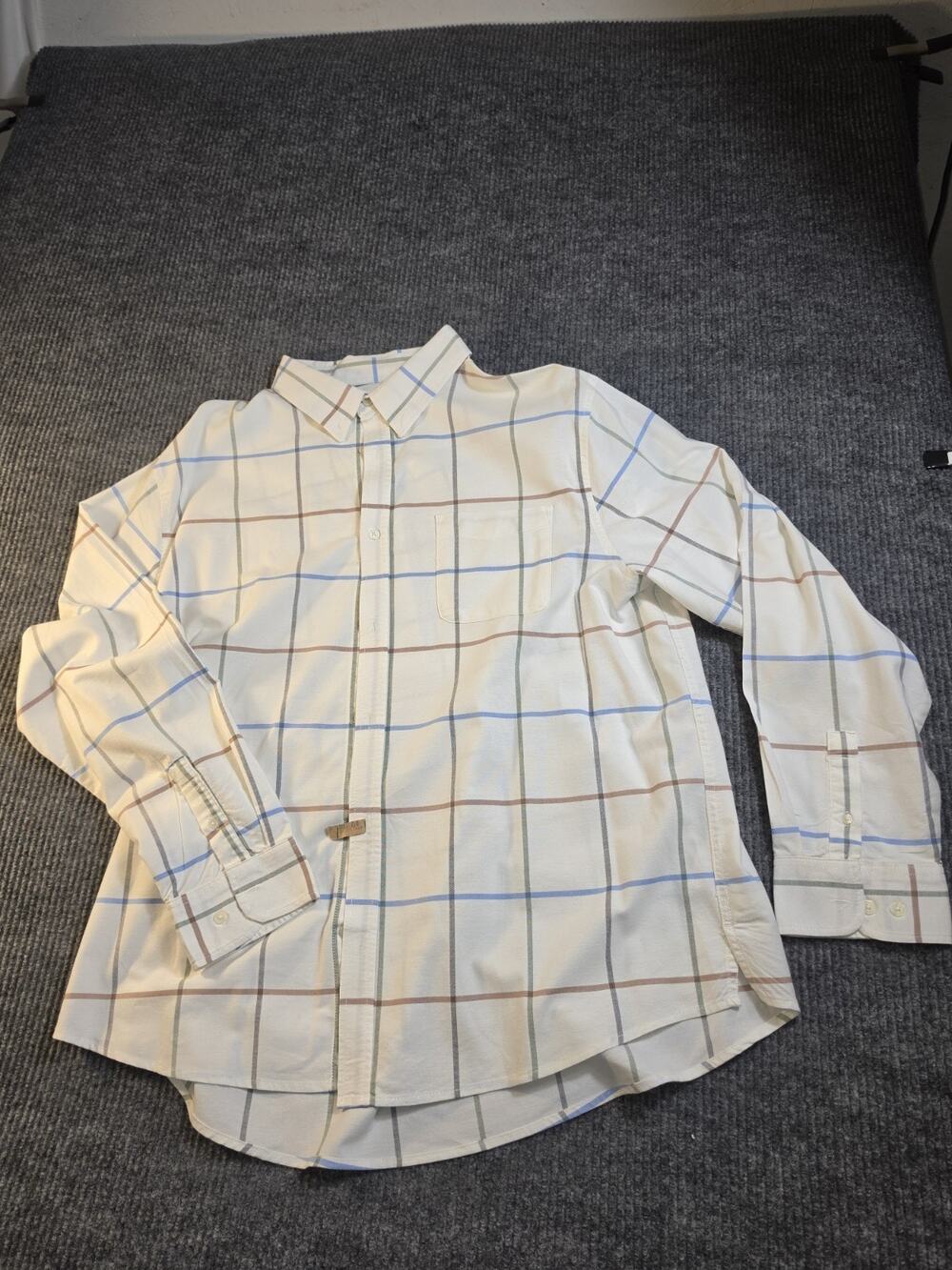 Free Assembly mens shirt Button, Long Sleeve Plaid Style Size 2XL